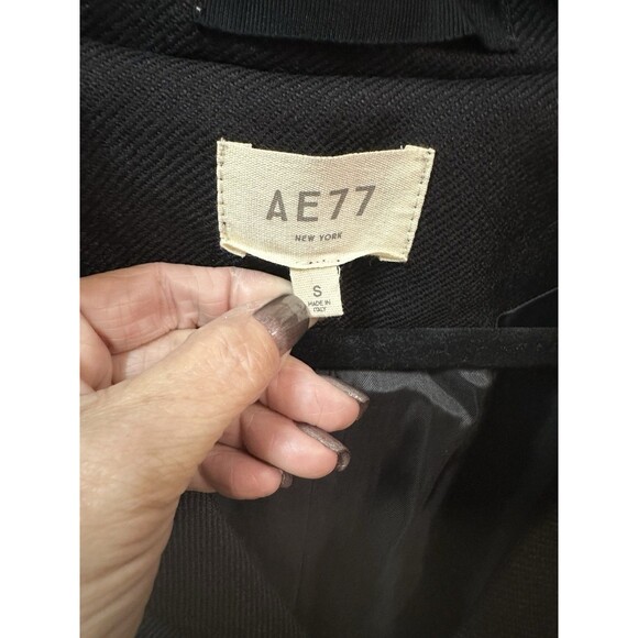 AE77 Blazer Women’s Black Wool Small Jacket Coat NWOT - Picture 7 of 7